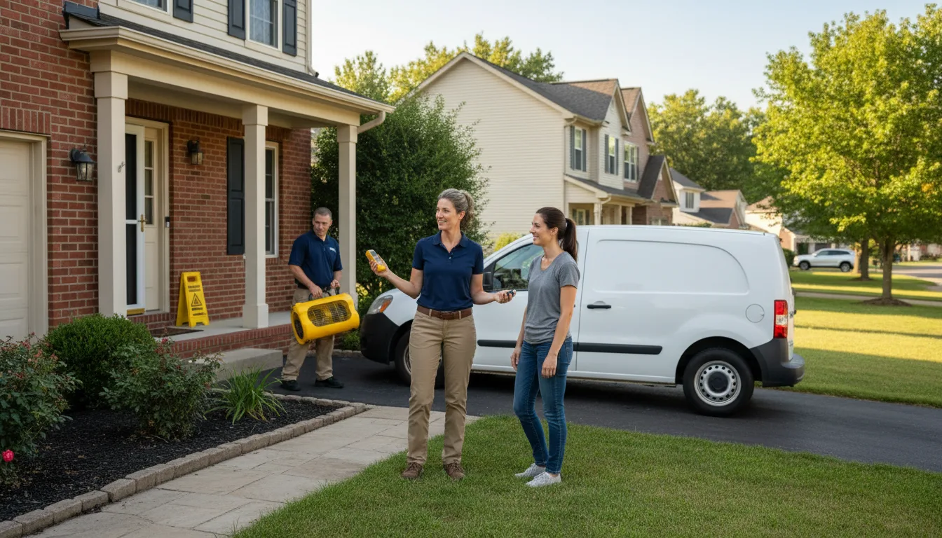 Residential water damage restoration in Winslow, AR